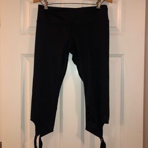 Women’s Black Yoga Pants Size L with Leg Ties